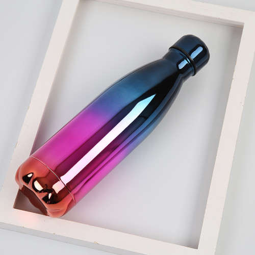 Stainless steel thermos sports bottle gradient color cola bottle travel thermos