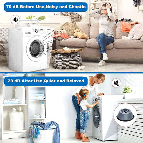 4 Washer and Dryer Anti-vibration Pads, Washer Support and Noise Reduction