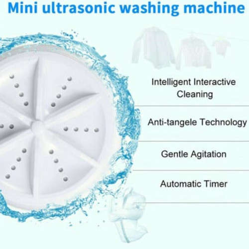 Portable Ultrasonic Turbine Washing Machine Convenient For Travel Home Business Trip