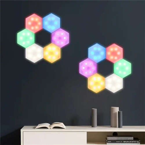 RGB Honeycomb Light LED Light DIY Hexagonal Wall Light Colorful Night Light with Remote Control