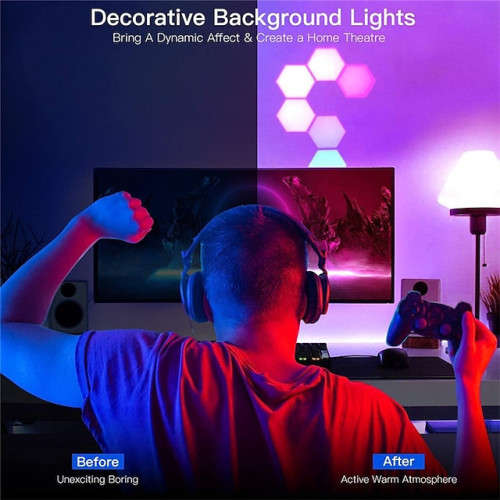 RGB Honeycomb Light LED Light DIY Hexagonal Wall Light Colorful Night Light with Remote Control