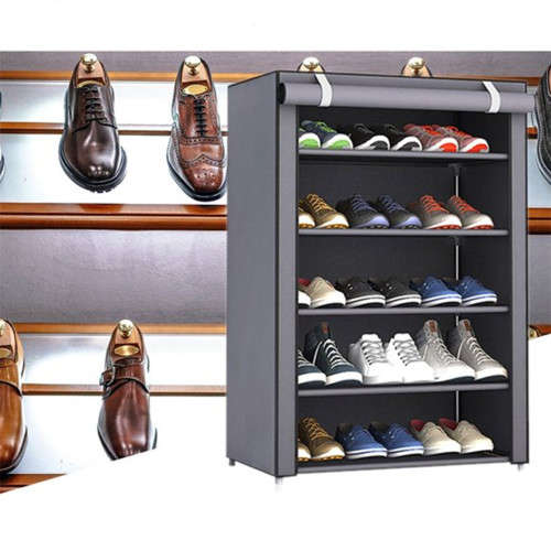 9-Layer Dustproof Shoe Rack Storage Cabinet Non-Woven Shoe Cabinet