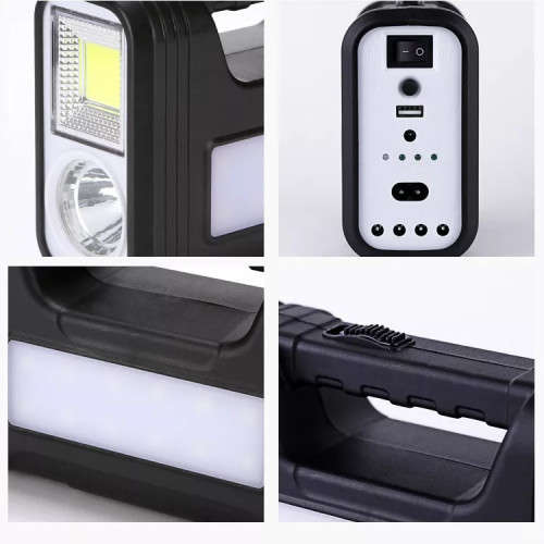 Portable Solar Lighting System GD Plus GD-8017 COB with 3 Bulbs Mobile Charging Camping Light