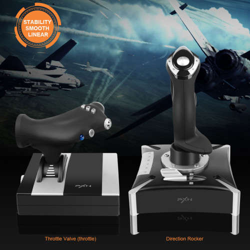 JG6 Joystick Game Joystick Game Flight Simulator Dual Vibration Gamepad for PC/PS4/Xbox One