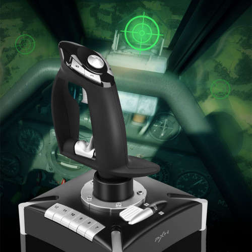 JG6 Joystick Game Joystick Game Flight Simulator Dual Vibration Gamepad for PC/PS4/Xbox One