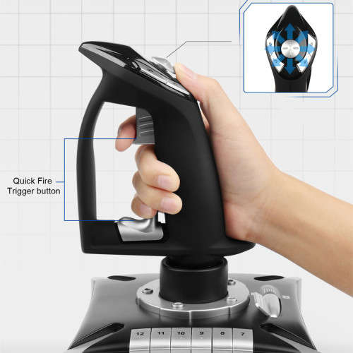 JG6 Joystick Game Joystick Game Flight Simulator Dual Vibration Gamepad for PC/PS4/Xbox One