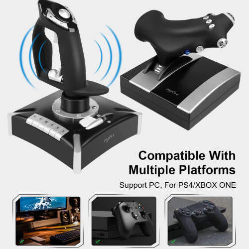 JG6 Joystick Game Joystick Game Flight Simulator Dual Vibration Gamepad for PC/PS4/Xbox One