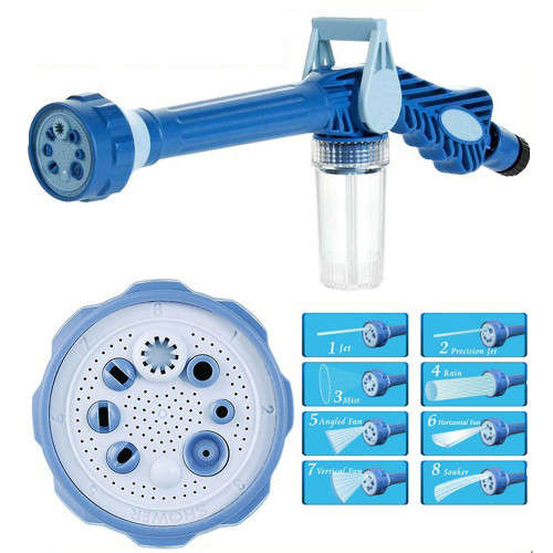 New EZ Jet Water Cannon Pressure SprayGun w/Built-in Soap Dispenser 8 Spray Settings