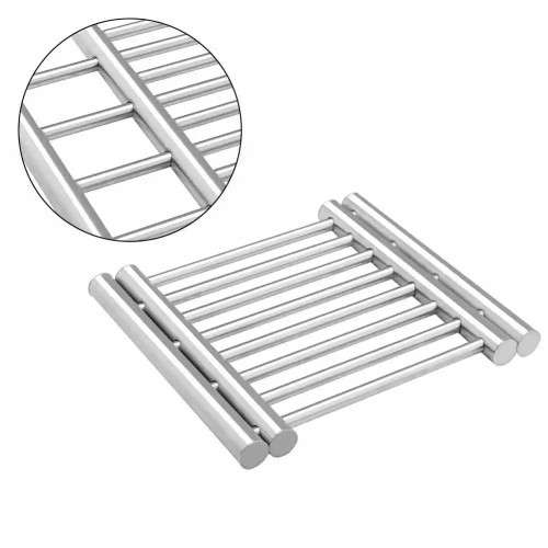 Creative Stretch Design Stainless Steel Pot Mat Square Anti-scalding Kitchen Table Mat