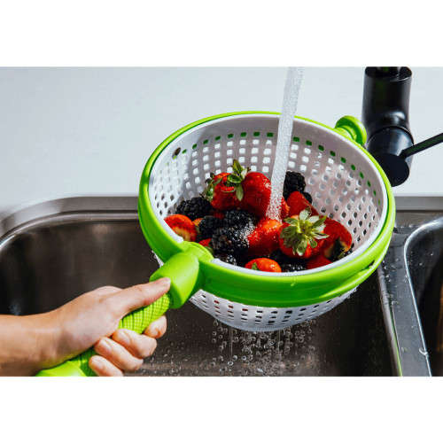 Salad Spinner Drain Vegetable Basket Scratch Resistant Spinning Fruit Vegetable Colander