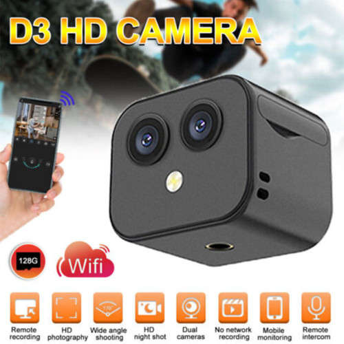 4K Dual Lens Wifi Camera 2-way Intercom Surveillance VCR XD-D3