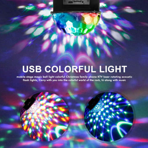 LED Disco Ball Light with Mp3 Player Dj Prom Party Crystal Ball Stage Light