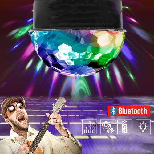 LED Disco Ball Light with Mp3 Player Dj Prom Party Crystal Ball Stage Light
