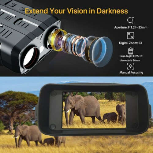 R19 Binoculars Night Vision Device 850Nm Level 7 Infrared 1080P HD