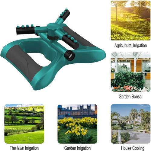 Garden Sprinkler 360 Degree Rotation 3 Arms Round Sprinkler Garden Sprinkler System