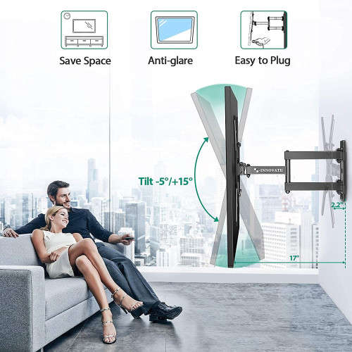 Aerbes 14-55 Inch Universal Rotating Telescopic TV Wall Mount Stand
