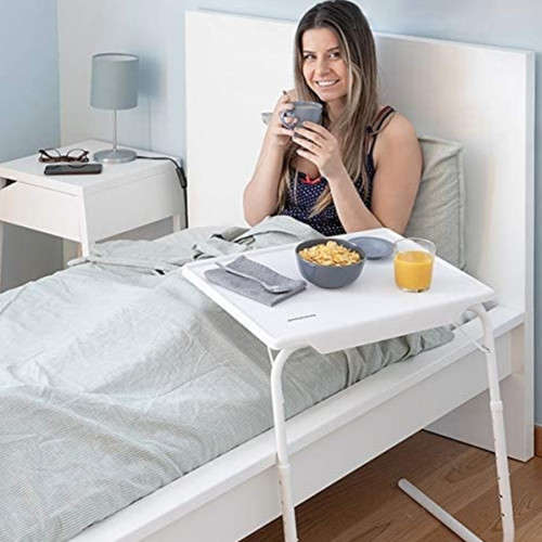 Foldable Tray Table Portable Sofa TV Tray Adjustable Laptop Table