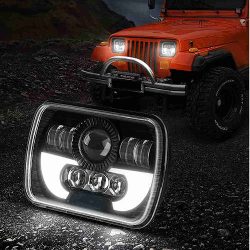 7-inch LED headlight with turn signal light DRL high/low beam Wrangler square light bull horn