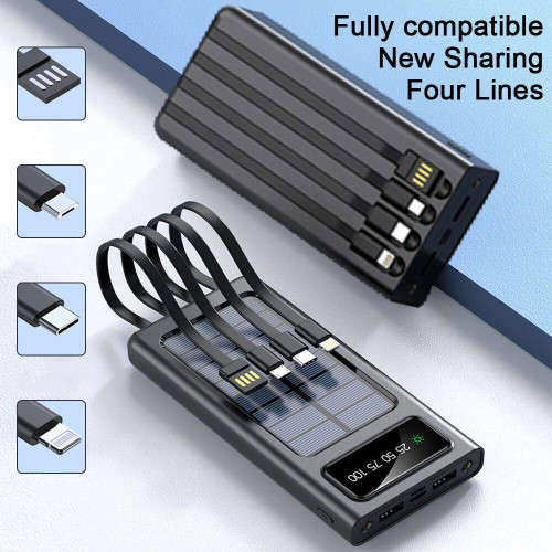 Solar Mobile Power Bank Portable Power External Battery Charger