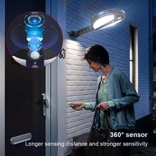290W Solar Light Motion Sensor Wall Light Home Garden Remote Control Security Light 8870