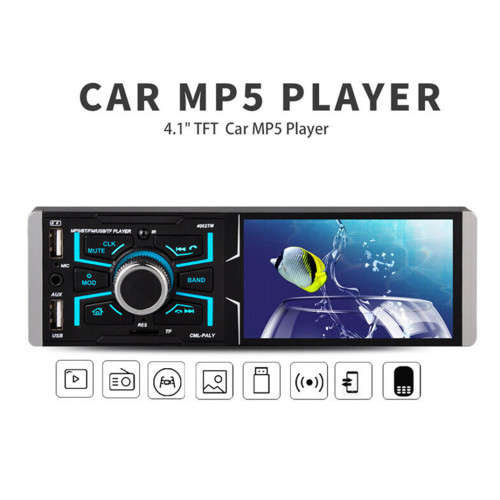 4.1 Inch Touch Screen Bluetooth Car Radio Video MP5 Player USB/AUX 12V-24V Universal