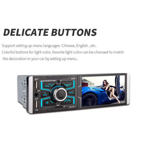 4.1 Inch Touch Screen Bluetooth Car Radio Video MP5 Player USB/AUX 12V-24V Universal