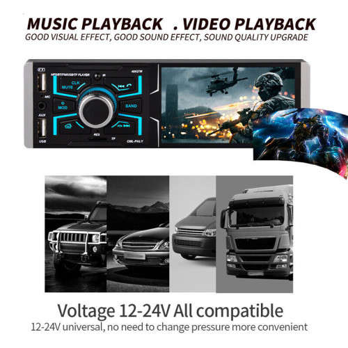 4.1 Inch Touch Screen Bluetooth Car Radio Video MP5 Player USB/AUX 12V-24V Universal