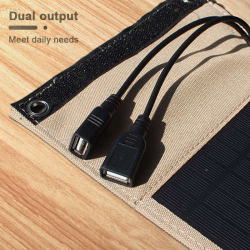 USB Solar Panel Waterproof 10W Power Bank Foldable Outdoor Mobile Phone Charging Camping