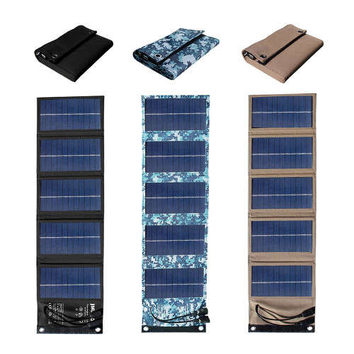 USB Solar Panel Waterproof 10W Power Bank Foldable Outdoor Mobile Phone Charging Camping