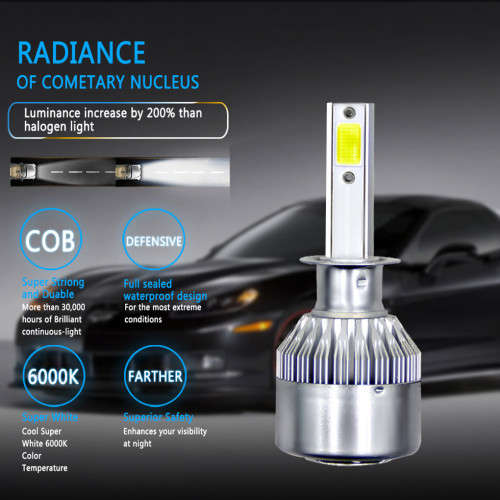 H1 Car High and Low Beam Bulb COB LED Headlight Car Light Bulb Auto Accessories