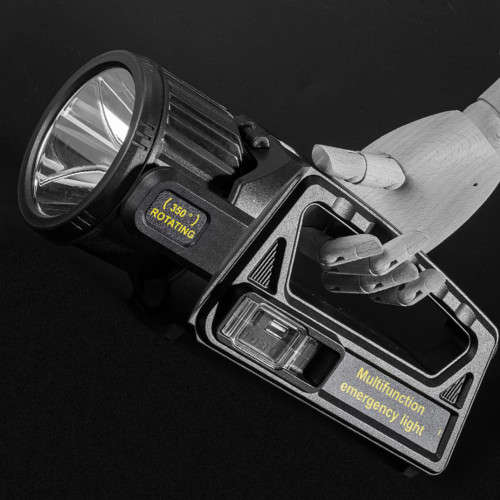 Multifunctional Solar Flashlight Powerful Camping Light Rechargeable Searchlight W5166