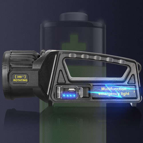 Multifunctional Solar Flashlight Powerful Camping Light Rechargeable Searchlight W5166
