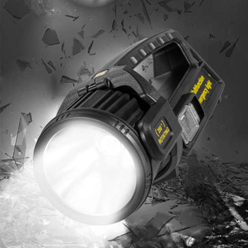 Multifunctional Solar Flashlight Powerful Camping Light Rechargeable Searchlight W5166