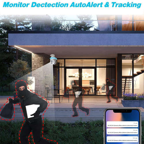 Home Camera Wireless Wifi Light Bulb Outdoor Security Camera Light Holder