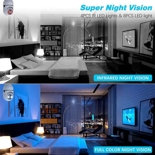 Home Camera Wireless Wifi Light Bulb Outdoor Security Camera Light Holder