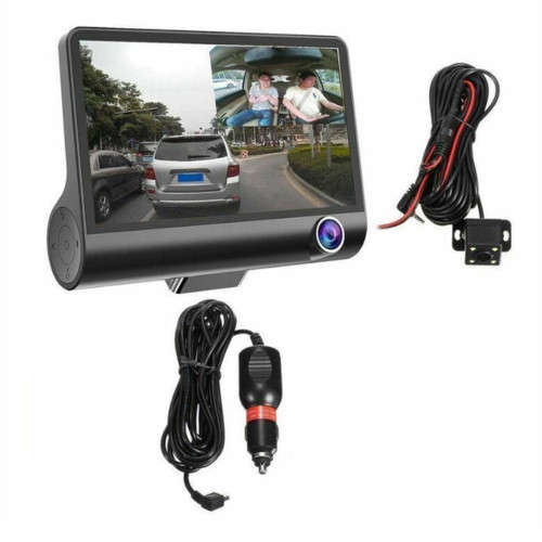 3 Channels Car DVR 1080P 4 Inch HD Car DVR Rear View Video Night Vision Camera Parking Monitor