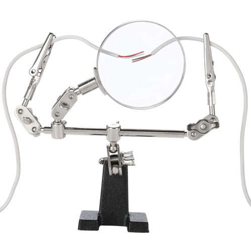 Welding Tool Adjustable Magnifier Holder Metal Base With Adjustable Alligator Clips Precision Work