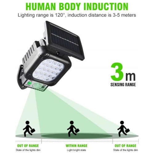 Outdoor Solar Light LED Human Body Sensor Light Household Garden Light Safety Street Light