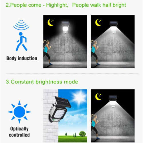 Outdoor Solar Light LED Human Body Sensor Light Household Garden Light Safety Street Light