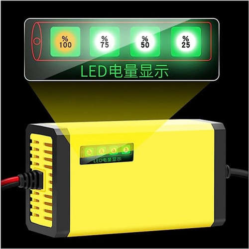 12V 2A Car Battery Charger Power Pulse Repair Motorcycle Battery Charger - Suitable for 12V 4AH-30AH