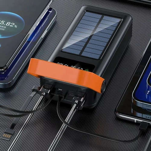 Treqa TR-957-30000Mah Solar Power Bank With LED Flashlight