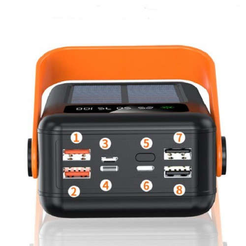 Treqa TR-957-30000Mah Solar Power Bank With LED Flashlight