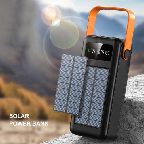 Treqa TR-957-30000Mah Solar Power Bank With LED Flashlight