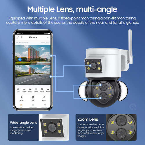 4MP Zoom Security Camera WiFi Outdoor Security Camera