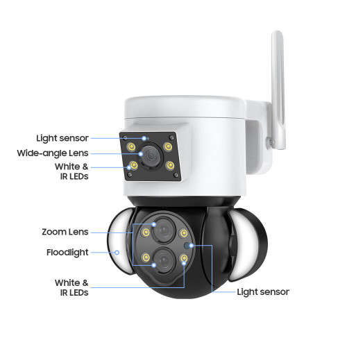 4MP Zoom Security Camera WiFi Outdoor Security Camera