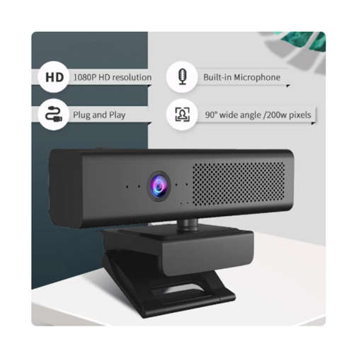 Full HD webcam with speaker Wide angle view Plug and play