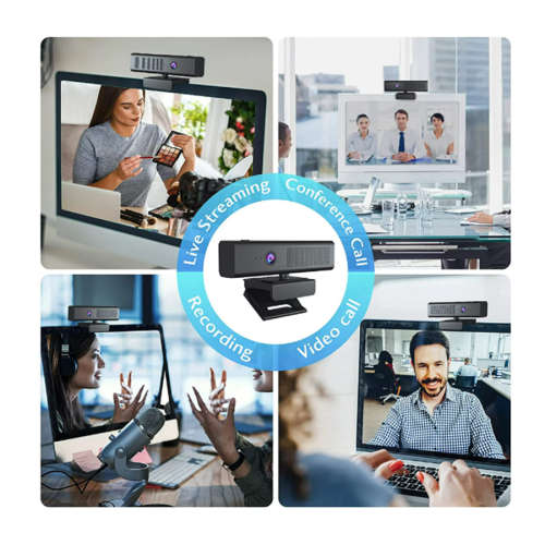 Full HD webcam with speaker Wide angle view Plug and play