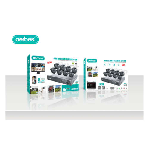 Aerbes AB-C232 8 Channel Touchview Solution 200W AHD Camera Set