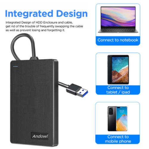USB 3.0 Enclosure SuperSpeed Enclosure for Laptops, Desktops, etc.