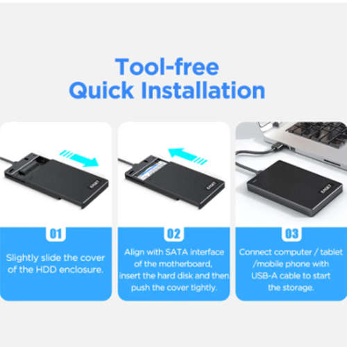USB 3.0 Enclosure SuperSpeed Enclosure for Laptops, Desktops, etc.